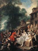 Jean-Francois De Troy A Hunting Meal painting